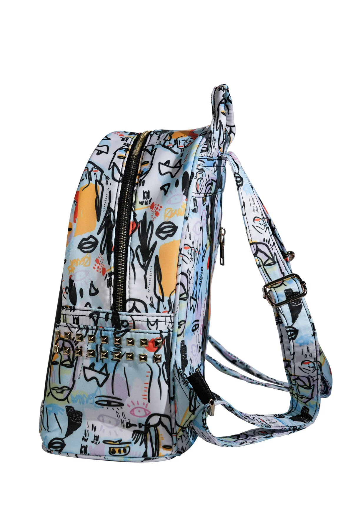 Led Ekranlı Akıllı Sırt Çantası Animasyonlu Işıklı Dijital Tasarım Çanta Beyaz