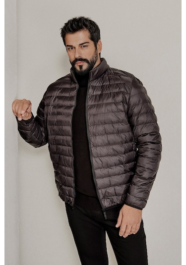 Ac&Co / Altınyıldız Classics Standart Fit Normal Kesim Dik Yaka Erkek Mont Siyah