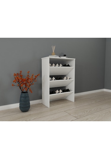 Lamus Ayakkabı Dolabı-beyaz Renk Beyaz
