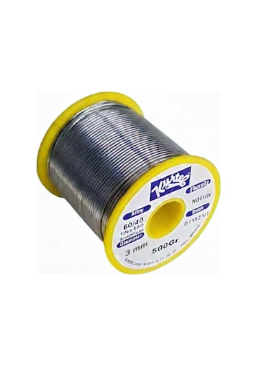 Kurtel Sn63/pb37 Vitray Lehim Teli Fluxsız 500 Gr. Makara 3 Mm