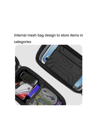 Wıld Man Es12 1l Dağ Bisikleti Ön Kiriş Çantası Bisiklet Su Geçirmez Telefon Eyer Çantası, Renk: Kırmızı Siyah