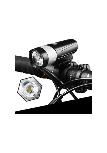 Su Geçirmez El Feneri Usb Şarjı Mtb Bisiklet Farları Gece Sürüş Işıkları Siyah Siyah