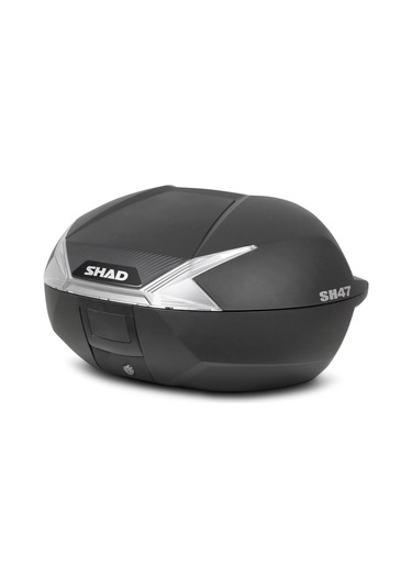 Motosiklet Kurye Arka Top Case Çanta Beyaz Reflektörlü Kilitli Shad Motor Çantası Bagaj Hacim 47 Lt Renkli