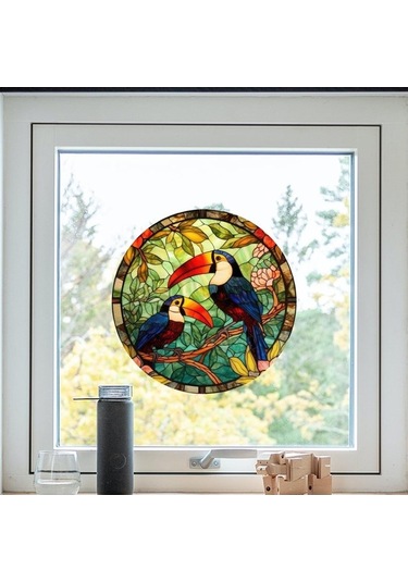 Pazly Yenilik Suntek Sinek Magideal Kuşu Ev Çıkartması Çıkarılabilir Cam Ms Ahşap