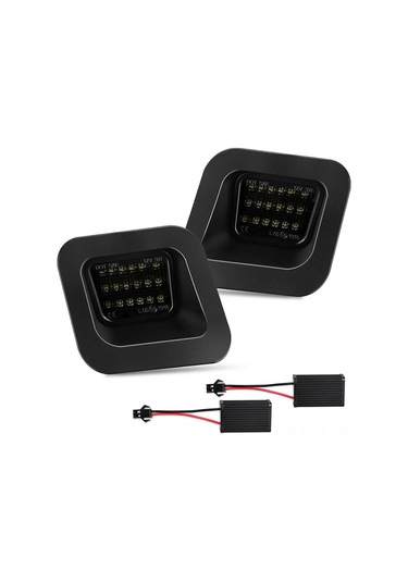 Yifomall Dodge Ram 1500/2500/3500 İçin Led Plaka Lambası - Beyaz Işık, Kavrulmuş Kapak Ve Siyah Panel, Dayanıklı Ve Kompakt Tasarım Tek Adet