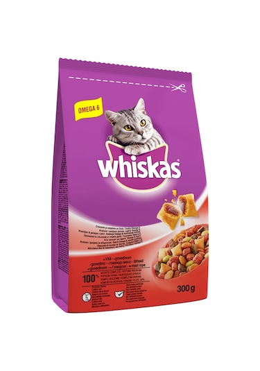 Whiskas Biftekli ve Havuçlu Yetişkin Kedi Maması 10 x 300 G