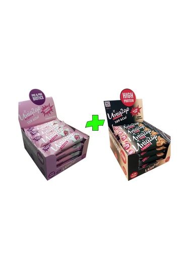 Crunchy Mıdı Fıstıkezmeli+ Tatlı-ekşi Pre-probiyotik Mıdı Çilekli Proteinbar 32 Adet