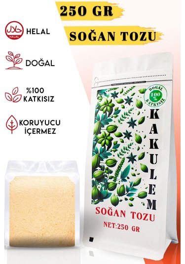Kakulem Sertifikalı 250 Gr Yemeklik Sosluk Soğan Tozu