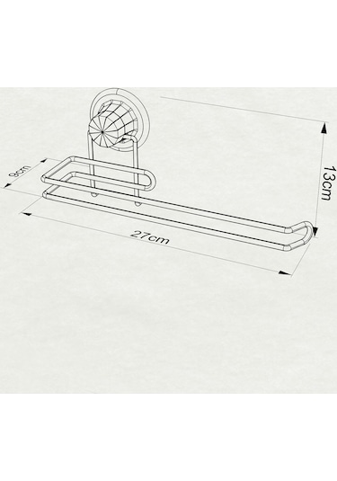 Teknotel Delme Vida Matkap Yok Vakumlu Kağıt Havluluk Krom Dm272 Krom
