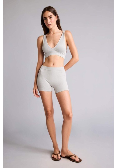Defacto Lastikli Bel Gri Seamless Fitilli Boxer I0628ax26hsgr52 Gri-gr52