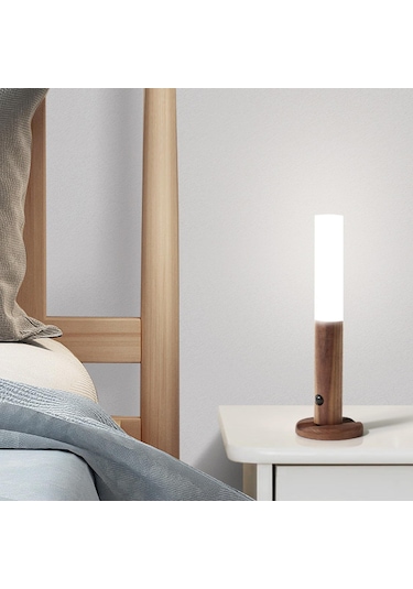 Homyl İndüksiyon Lambası Duvar Lambaları Dolap Gardırop Usb Ceviz Ceviz