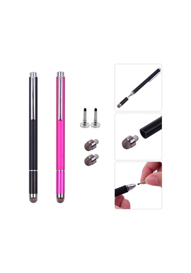 Xindoker "wk-117a 2'li Set Çift Uçlu Dokunmatik Kalem - Nano Kumaş Ve Emici Disk Uçlu, Telefon/tablet Uyumlu"