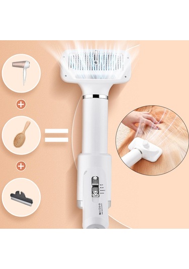 Homyl Kedi Saç Kurutma Blower Pet Slicker Fırça 2'si 1 Arada