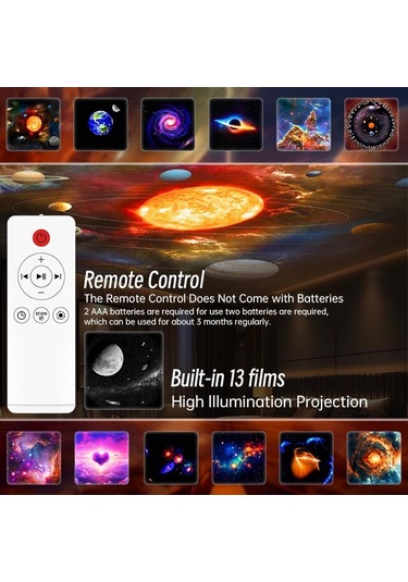 Star Projector, Galaxy Projector Planetarium Projector, 4k İle Yatak Odası Ultra Clear Galaxy Night Light İçin