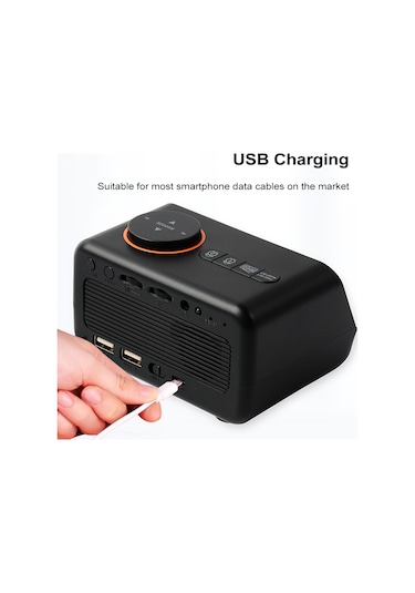 Büyük Led Ekranlı Dijital Çalar Saat 0-100% Dimmer Siyah