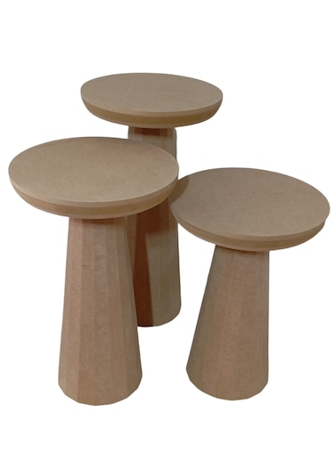 Mantar Sehpa Üçlü Set