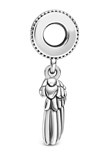 Nur Silver Melek Kanatları Ve Kalp Sallantılı Gümüş Charm Nur-bl01995