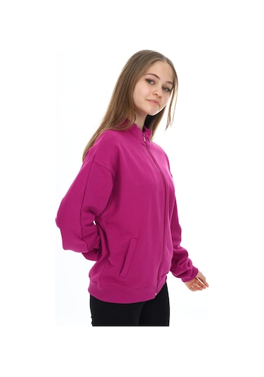 Toontoy Kız Çocuk Baskılı Hırka Kırmızı