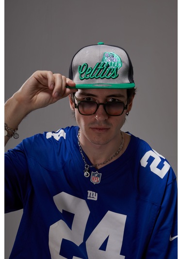 Berellini Celtics Hip-hop Şapka Özel Kolleksiyon Gri - Yeşil