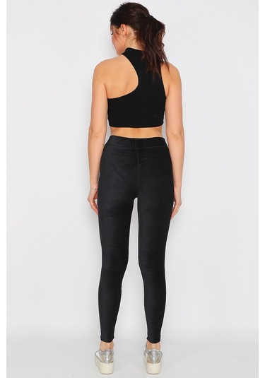 Dar Kalıp Kadife Yumuşacık Tayt Pantolon 001