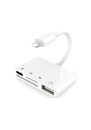 Ancheyn Lightning To Usb Lightning Micro Sd Tf Kart Okuyucu Çevirici Dönüştürücü Adaptör 4333