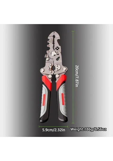 Gateesat Katlanır Kabuk Soyma Pensesi - Ev Ve Endüstriyel Elektrik Tesisatı İçin Çok Amaçlı Pens