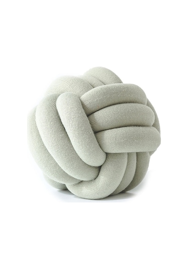 Sones El Yapımı Düğümlü Top Yastık, Boyut: Çap: 25 30cm Matcha