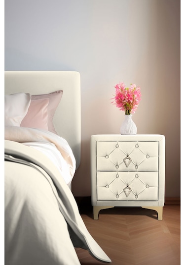 Ruby 2 Çekmeceli Komodin-gold Model Kapitoneli Yatak Odası İki Çekmeceli Komodin&şifonyer Modelleri