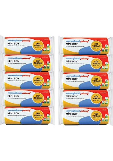 Newtechplast Mini Boy Çöp Torbası Beyaz 10'lu 40 x 50 CM