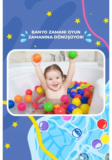 Havuz Topu - Şişme Oyun Havuz Topları 6 Cm 100 Adet - File, Havuz Topu Seti