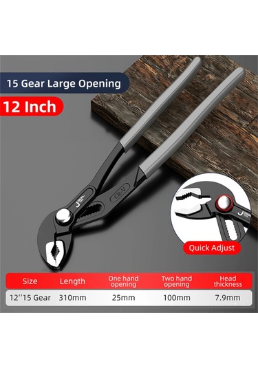 Jeemson 8" Evsel Çelik Hızlı Ayar Kanatlı Anahtar - Evsel Su Boruları, Tornailleri Ve Pipelar İçin Ev/iş Yeri El Aracı