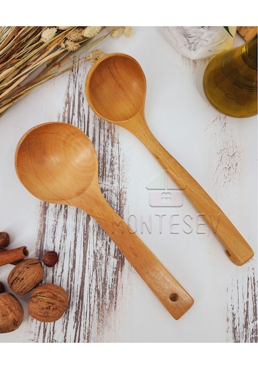 Ahşap Tahta Mutfak Kaşık Seti 2 Parça Kayın Şimşir Ağacı 2-7