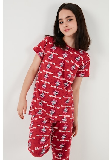 Lela % 100 Pamuk Bisiklet Yaka Kısa Kollu Kız Çocuk Pijama Takımı 6651004 Kırmızı Lela % 100 Pamuk Bisiklet Yaka Kısa Kollu Kız Çocuk Pijama Takımı 6651004 Kırmızı