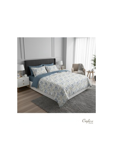 Fixbox Çift Kişilik Ranforce Nevresim Takımı Folha İndigo Çok Renkli