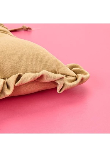 Evidea Soft Maia Sandalye Minderi - Açık Kahverengi - 40x40 Cm Açık Kahverengi