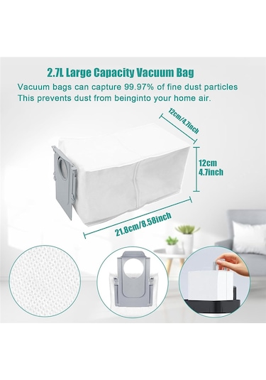 Leasetake Roborock Q Revo / P10 Elektrikli Süpürge Robot Aksesuarları İçin Yedek Parça Ana Yan Fırça Hepa Filtre Paspas Bezi