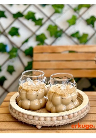 2 Adet Borosilikat Sunum Bardağı, Kahve Bardağı, Isı Dayanıklı Bardak - Uzum-1709