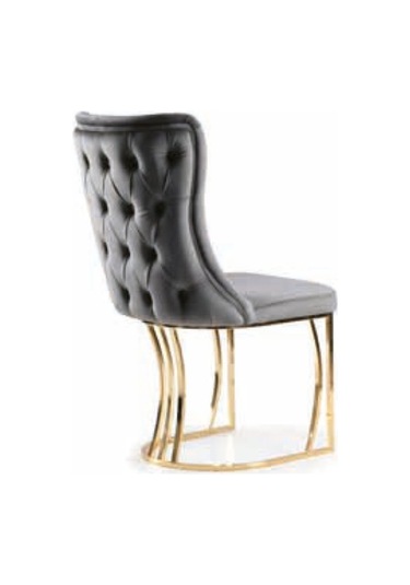 Bera Luna Ayak Gamze Sandalye Gri