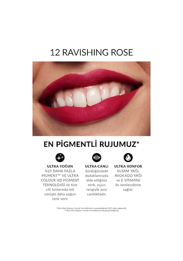 Avon Ultra Mat Ruj Ravishing Rose