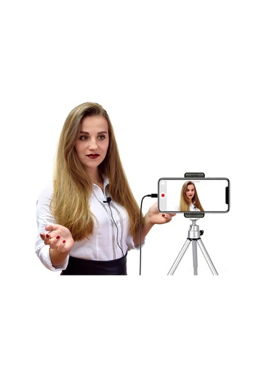 Xindoker Mini Rüzgar Koruyucu Telli Type-c Mikrofon - Yönlendirilebilir Ses Ve Gürültü Azaltma