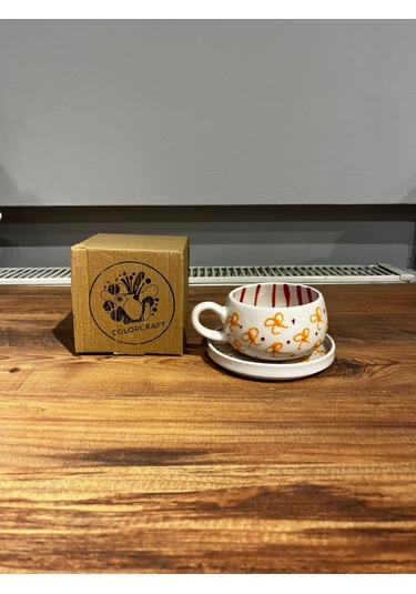 Sarı Fiyonk Seramik Kupa, Mug, Double Türk Kahvesi Filtre Kahve