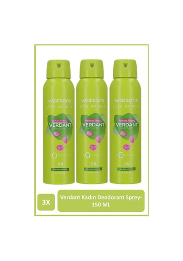 Watsons Verdant Kadın Sprey Deodorant 3 x 150 ML