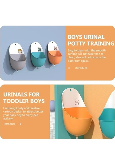 Maoyaya Lazımlık Yürümeye Başlayan Eğitim Tuvalet Erkek Pisuvar Artefakt Pisuvar Çocuk L Grey Grey Grey