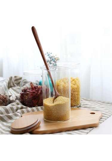 Ev Doğal Masif Ahşap Uzun Saplı Yulaf Lapası Tahta Kaşık Çorba Kepçeleri Çay Kaşıkları Sofra Takımı Diğer