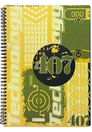 Özgün 407 A4 Karton Kapak Spiralli Defter 120 Yp. Kareli