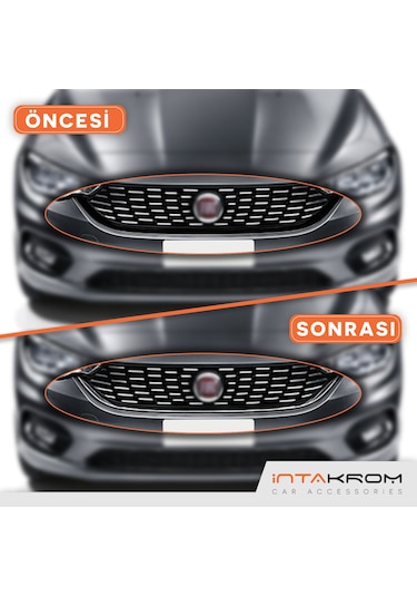 intakrom Fiat Egea Krom Ön Alt Panjur Çıtası Hb - Sd 2015 - 2020 Hb - Sd