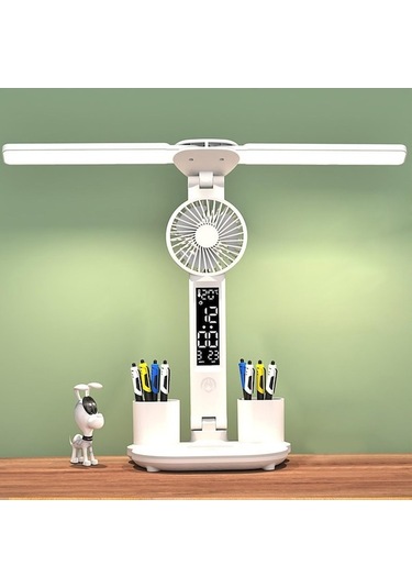 Maoyaya Suntek Fanlı Kalemlikli Masa Lambası Çiftli Merkez Ofis, Güçlü Filtreli Diğer