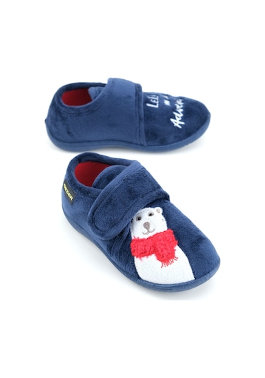 Gezer Kışlık Cırtlı Ayarlanabilir Rahat Taban Erkek Çocuk Panduf Ayakkabı Ga2kpm.03382.00.005.0n Lacivert