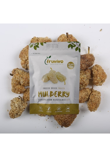 Dondurularak Kurutulmuş Dut 25 Gr, %100 Vegan, Glutensiz