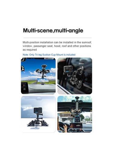 Neevoyu Üç Ayaklı Süngerli Araç Stantı: Telefon Tutucu, Spor Kamera Adaptörü İle İphone, Gopro, Insta360 Ve Kameralar İçin Dayanıklı Alüminyum Ve Plastik Yapı